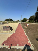 В поселке Учебный Армавира идет благоустройство универсальной площадки